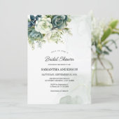 多肉植物、花と緑のブライダルシャワー 招待状 (スタンド正面)