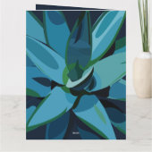 多肉植物 青いアガベ サボテン 多肉植物 カード (裏面)