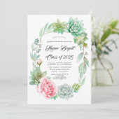 多肉植物 – 2019年クラス卒業 招待状 (スタンド正面)