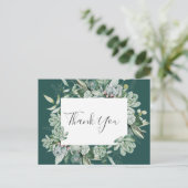 多肉植物 | Dark Green 結婚's Thank You ポストカード (スタンド正面)