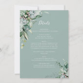 多肉植物 | Sage Green All In One 結婚's 招待状 (裏面)