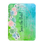 多肉植物 Save the Date ジオメトリック マグネット (縦)