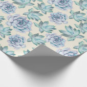 多肉模様ラッピング紙 ラッピングペーパー (角)