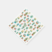 多肉模様 スタンダードカクテルナプキン (角)