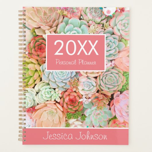 多肉毎週月の個人パーソナライズされたPl プランナー手帳 (正面)