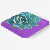 多肉水彩パープルレース ペーパープレート (傾斜あり)