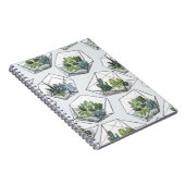 多肉水族帯水色シームレスパターン ノートブック (右側)