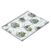 多肉水族帯水色シームレスパターン ノートブック (左側)