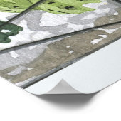 多肉水族帯水色シームレスパターン ポスター (角)