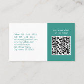 多肉水色植物カラフル店QRコード 名刺 (裏面)
