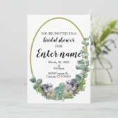 多肉的なテーマのブライダルシャワーの招待状 招待状 (スタンド正面)