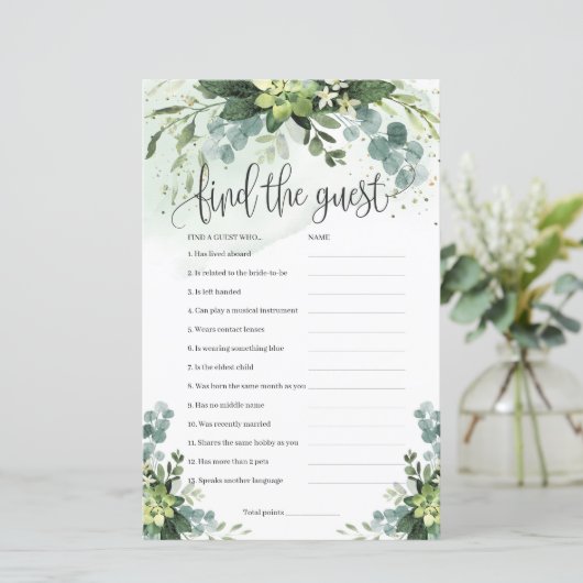 多肉的なフローラの緑がゲストのゲームを見つける (スタンド正面)