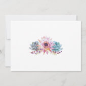 多肉的なブライダルシャワーの招待 招待状 (裏面)