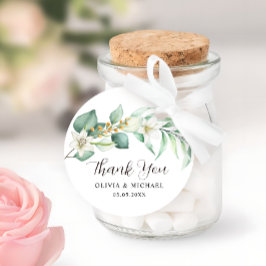 多肉的なモダン結婚緑に感謝 フェイバータグ