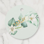 多肉的なモダン結婚緑に感謝 フェイバータグ (裏面)