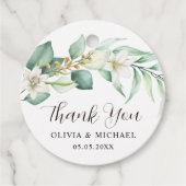 多肉的なモダン結婚緑に感謝 フェイバータグ (正面)