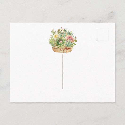 多肉的な動きの発表 案内ポストカード (裏面)