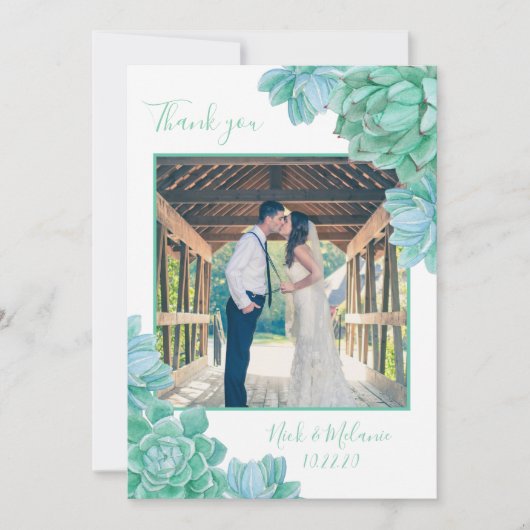 多肉的な感謝してい写真+ノートの空き書容量 ノートカード (正面)