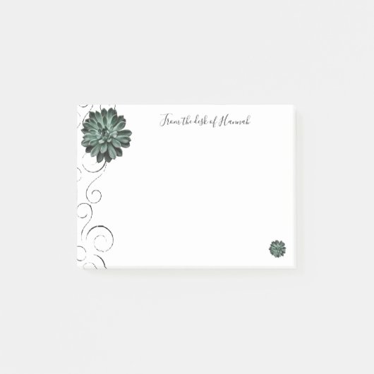 多肉的な注パーソナライズされた記 ポストイット (正面)