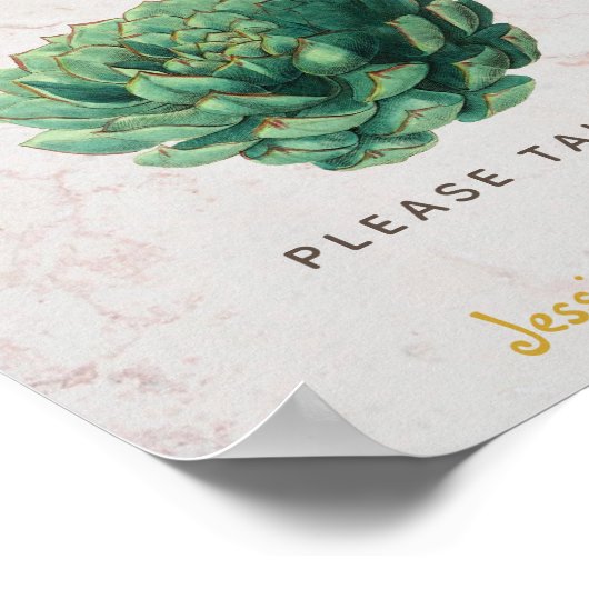 多肉眼で私が赤ちゃんシャワー植物栽培 ポスター (角)