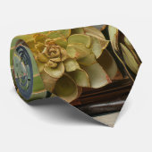 多肉砂漠の花ネックタイ ネクタイ (ロール)
