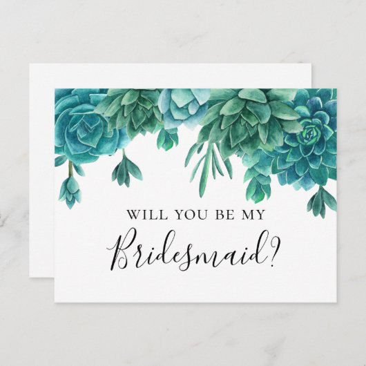 多肉私の花嫁のメイドになるよ。青サボテン ポストカード (正面/裏面)