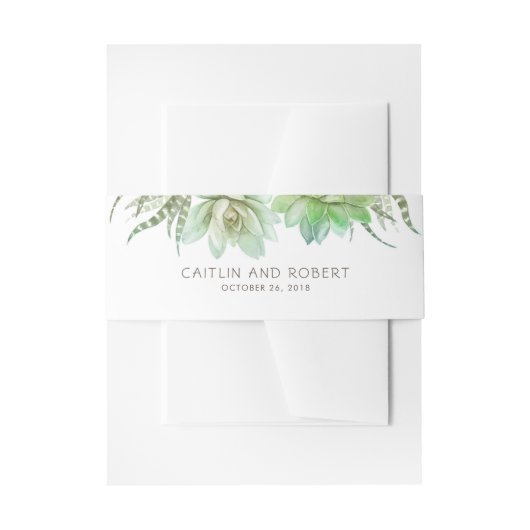 多肉種結婚類 招待状ベリーバンド (正面例)