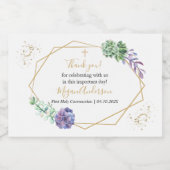 多肉第一聖餐式はワインきらめくLを好む スパークリングワインラベル (シングルラベル)