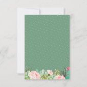 多肉素朴サボテンの結婚式の受付詳細 招待状 (裏面)