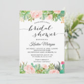 多肉素朴サボテンフローラブライダルシャワー 招待状 (スタンド正面)