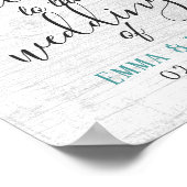 多肉素朴フローラバーンウッド結婚ズウェルカム ポスター (角)