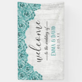 多肉素朴フローラバーンウッド結婚ズウェルカム 横断幕 (縦)