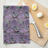 多肉紫色 キッチンタオル (四つ折り)