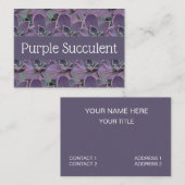 多肉紫色 名刺 (正面/裏面)