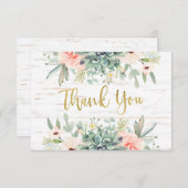 多肉結婚サンキューカード サンキューカード (正面/裏面)