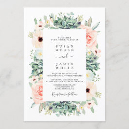 多肉結婚式招待状 招待状