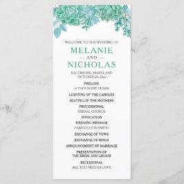 多肉結婚式 プログラム3973 プログラム