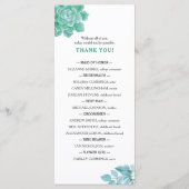 多肉結婚式 プログラム3973 プログラム (裏面)