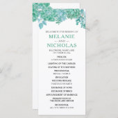 多肉結婚式 プログラム3973 プログラム (正面/裏面)