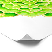 多肉緑色葉金ゴールド曼荼羅 ポスター (角)