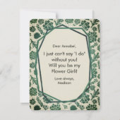 多肉自然は私の花の女の子 招待状 (裏面)