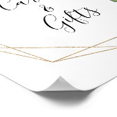 多肉茎幾何学赤ちゃんシャワー記号 ポスター (角)