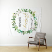 多肉茎水彩誕生日へようこそ タペストリー (インサイチュ(横))