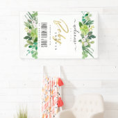 多肉茎水彩赤ちゃんシャワーへようこそ 横断幕 (インサイチュ)