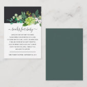 多肉茎水色要求ベビーシャワー エンクロージャーカード (正面/裏面)