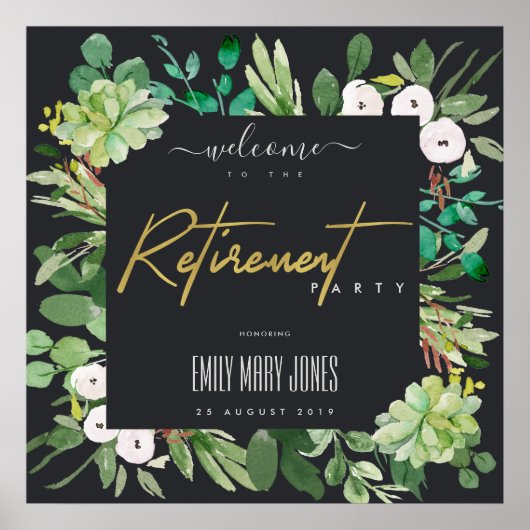 多肉茎水色退場へようこそ ポスター (正面)