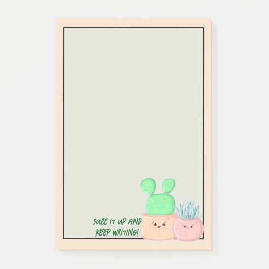 多肉落書き：ノートを投稿 ポストイット (正面)