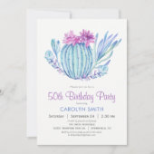 多肉誕生日パーティーへの招待 招待状 (正面)