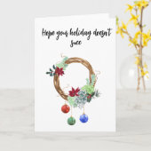 多肉質のおもしろいクリスマスカード カード (黄色い花)