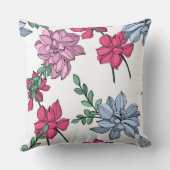 多肉質のフローラパステルは青、ピンクと白で働く クッション (裏面)